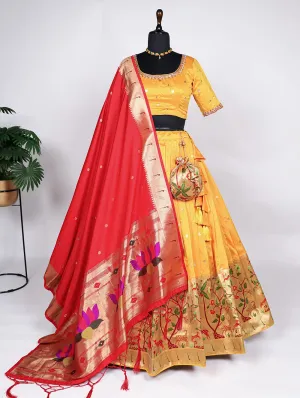 Beautiful Designer Pure  Jacquard Paithani Silk Lehenga Choli
