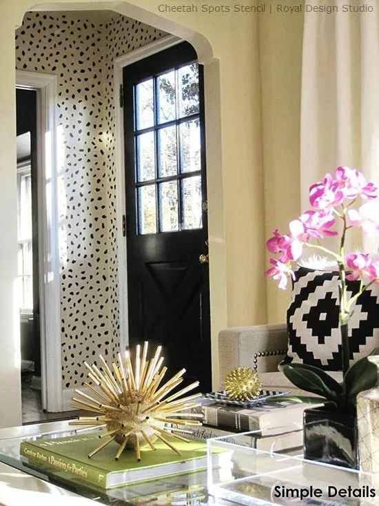 Cheetah Spots Wall Stencil