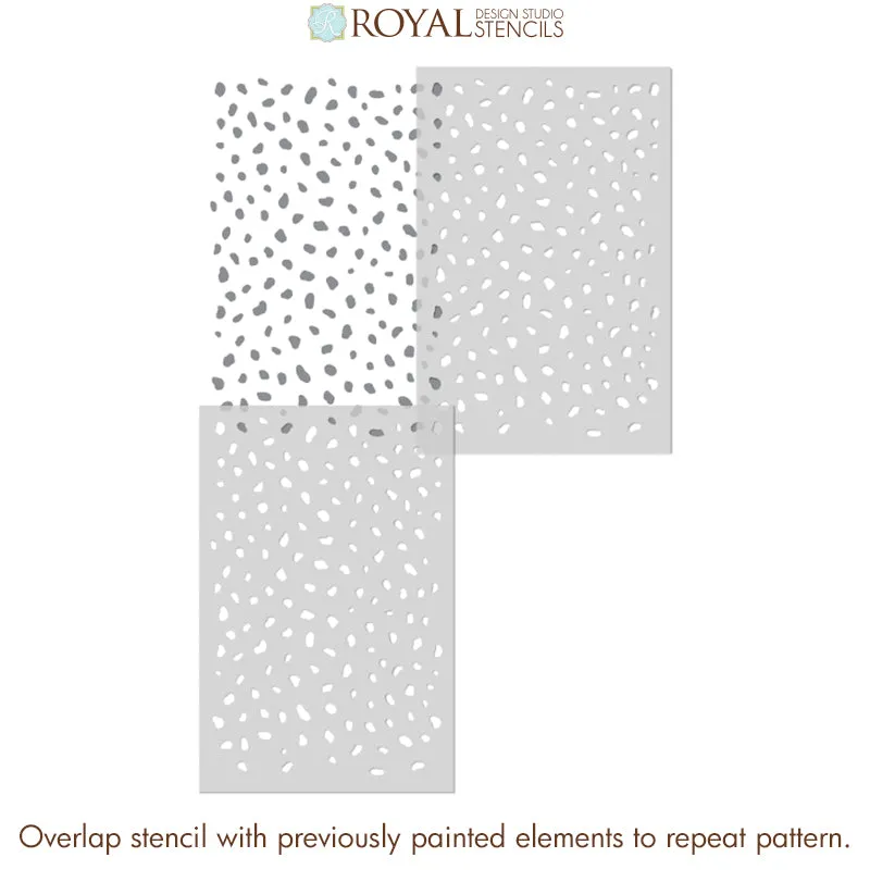 Cheetah Spots Wall Stencil