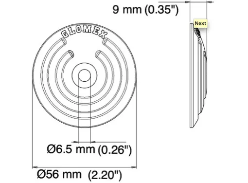 Glomex RA206 Ground Plate 55mm ( 2.20" )