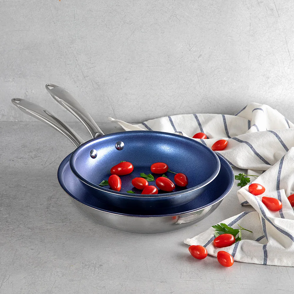 Granitestone Trusty 2 Pack Stainless Skillets