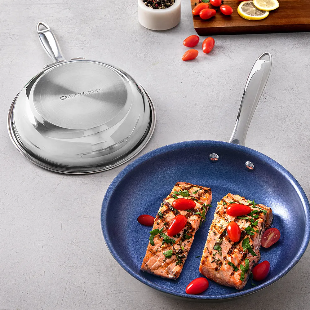 Granitestone Trusty 2 Pack Stainless Skillets