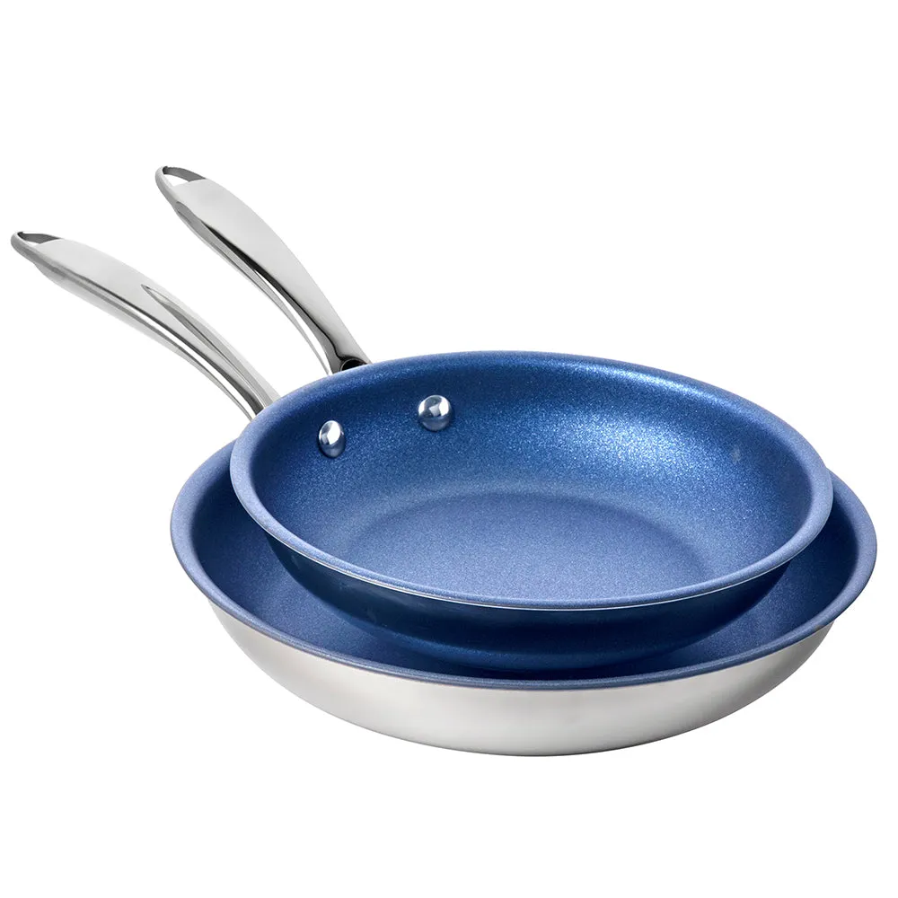 Granitestone Trusty 2 Pack Stainless Skillets