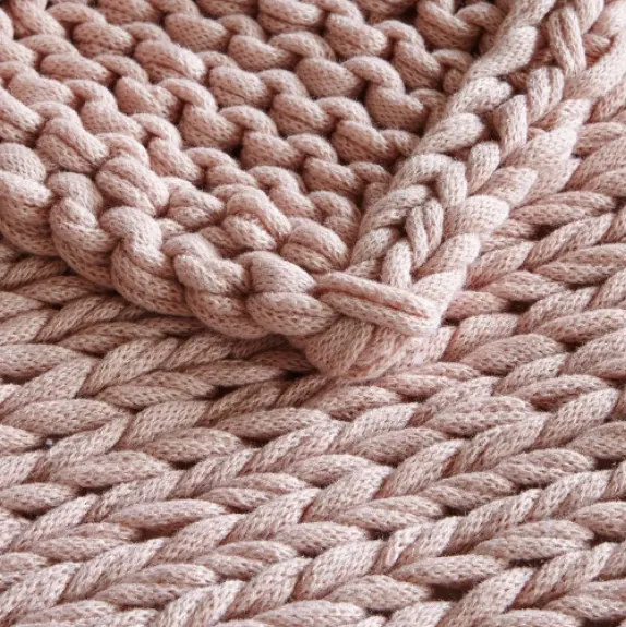Handmade Chunky Knit Throw Blanket
