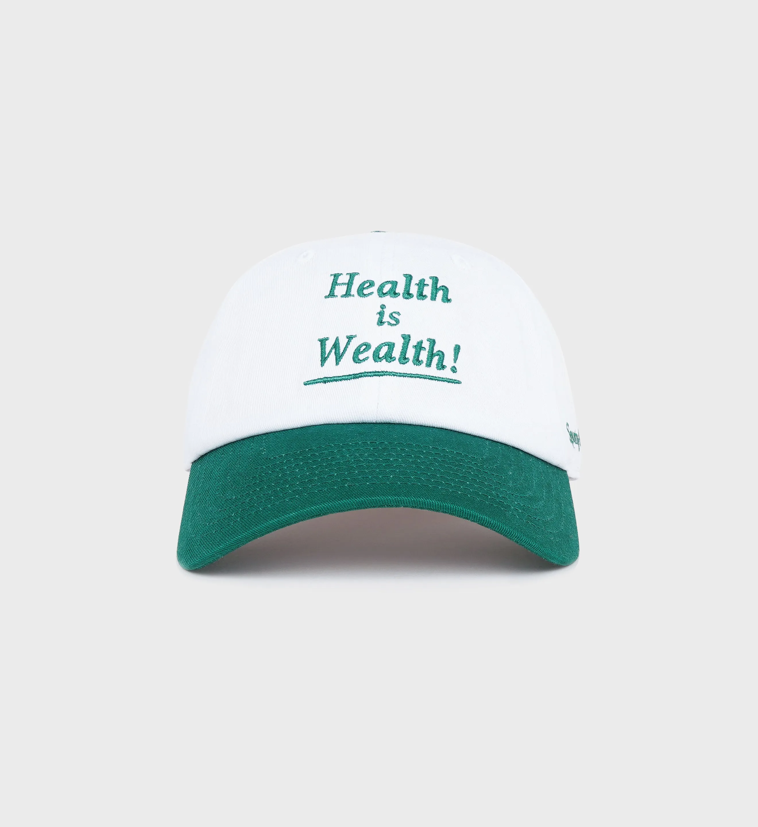 Health Is Wealth Hat - White/Alpine