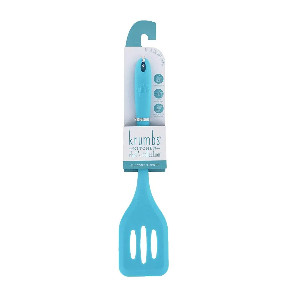 Krumbs Kitchen Chef's Collection Silicone Turner, Blue