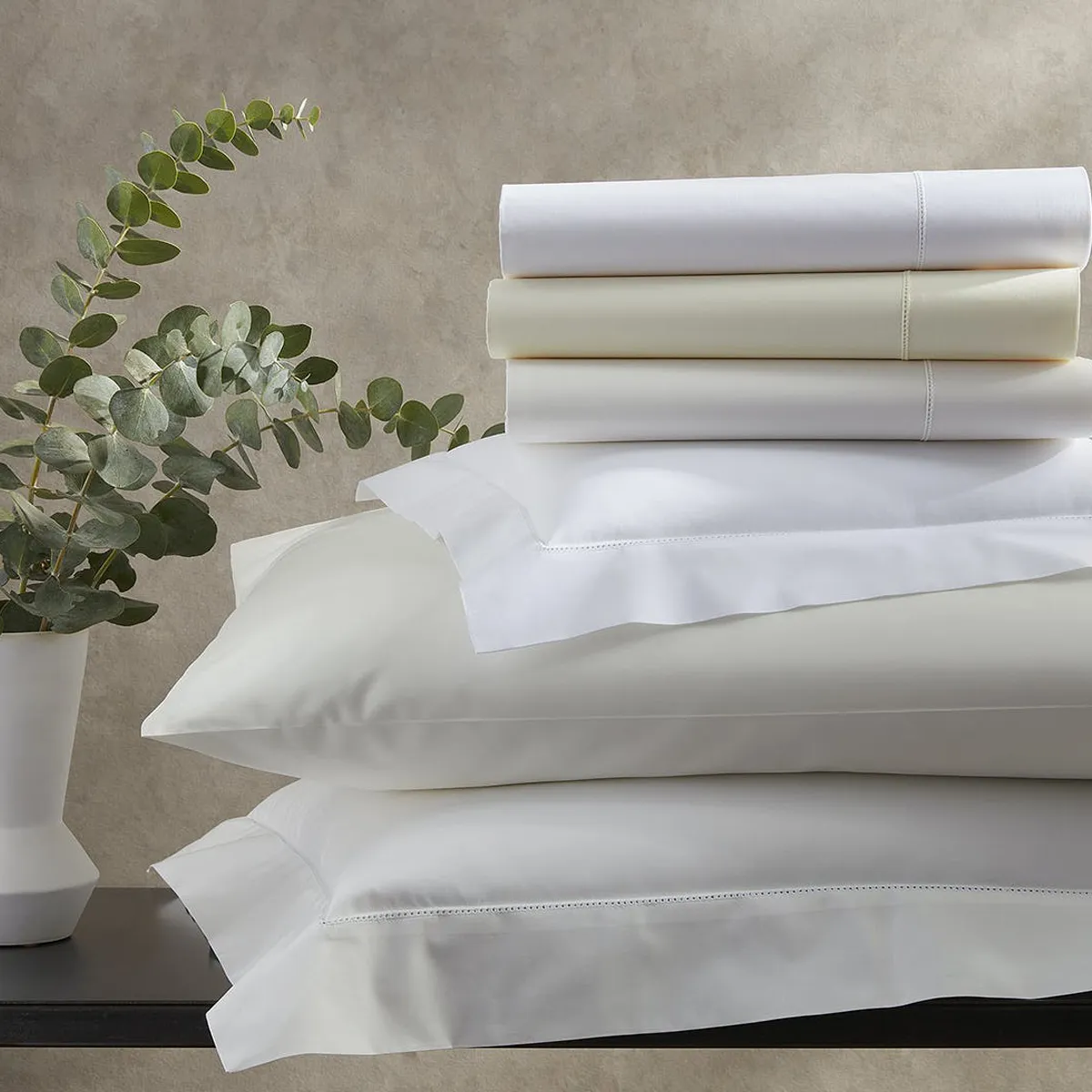 MATOUK Luca Hemstitch Top & Fitted Sheets