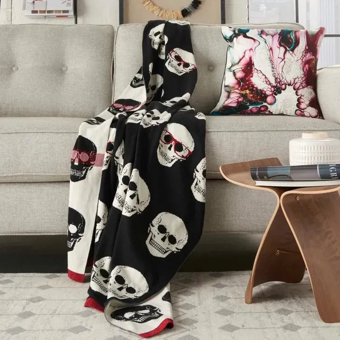 Trendy Black & White UK204 Throw Blanket - Modern, Chic, and Cozy Home Decor Accent
