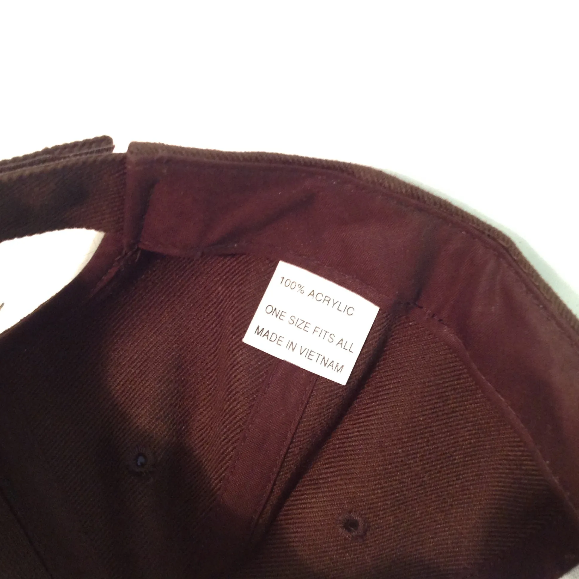 Vintage Acrylic The Armor School Fort Knox Kentucky '63-'67 Dark Brown Souvenir Baseball Cap