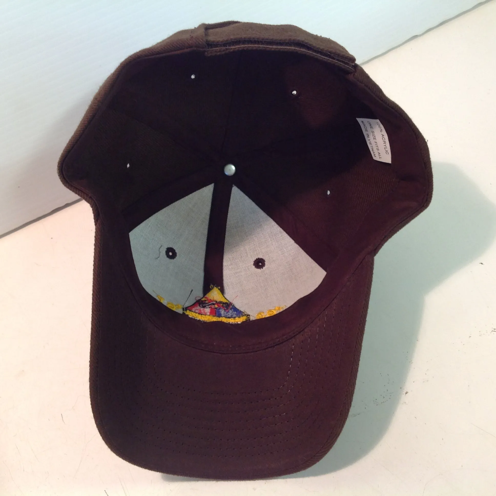 Vintage Acrylic The Armor School Fort Knox Kentucky '63-'67 Dark Brown Souvenir Baseball Cap